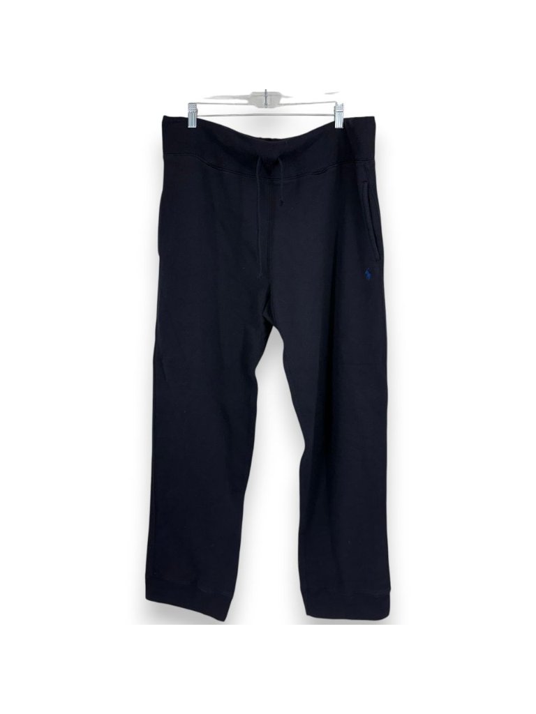 Polo Ralph Lauren Men L Sweatpants Straight Leg Navy Blue Drawstring Waist Adj